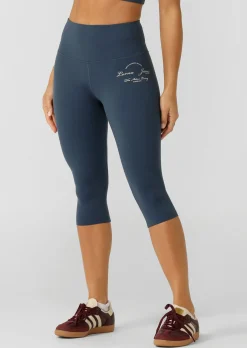 Lorna Jane Active Living 3/4 Capri Leggings PaleIndigo