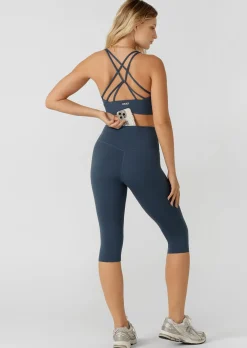 Lorna Jane Active Living 3/4 Capri Leggings PaleIndigo