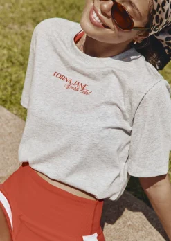 Lorna Jane Active Living Sports Club Relaxed T-Shirt GreyMarl Online