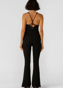 Lorna Jane All Day Active Rib Flare Bodysuit Black Sale