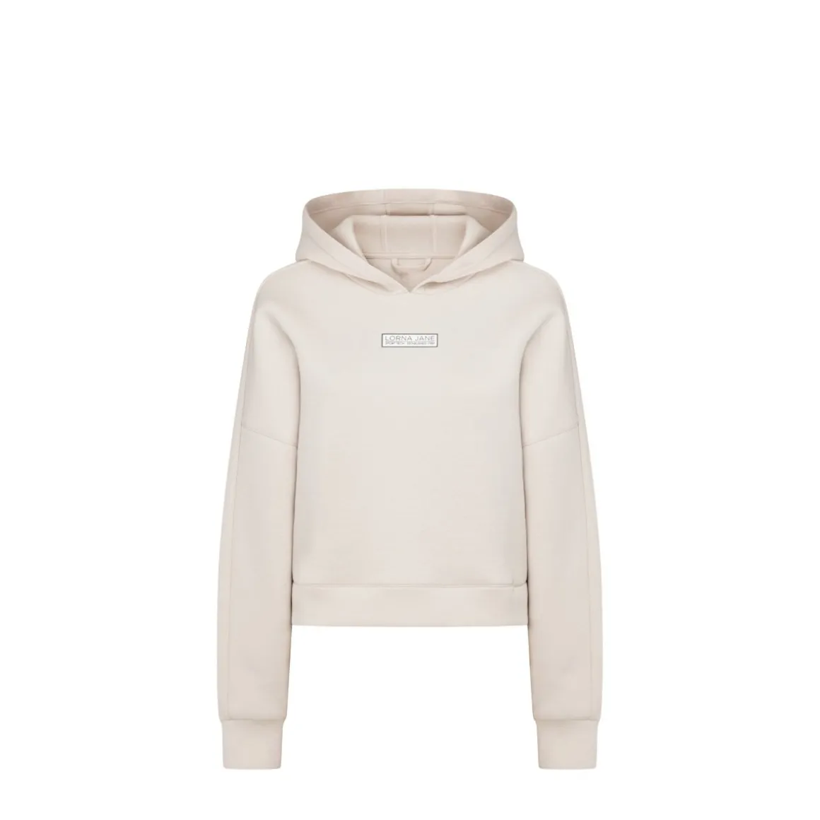Lorna Jane All Hours Secret Pocket Cropped Hoodie Ivory Outlet