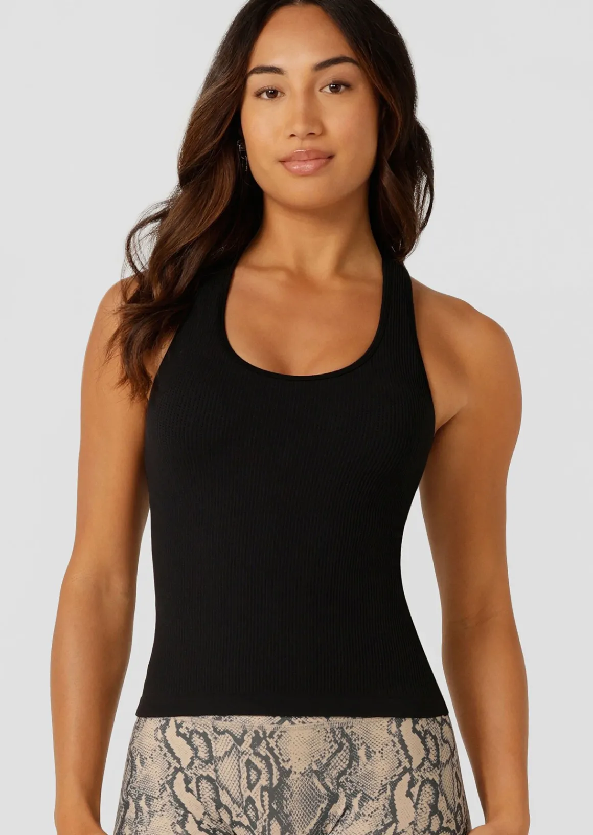 Lorna Jane All Sports Seamless Waffle Bra Tank Combo Black Outlet