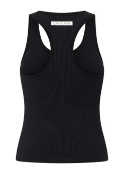 Lorna Jane All Sports Seamless Waffle Bra Tank Combo Black Outlet