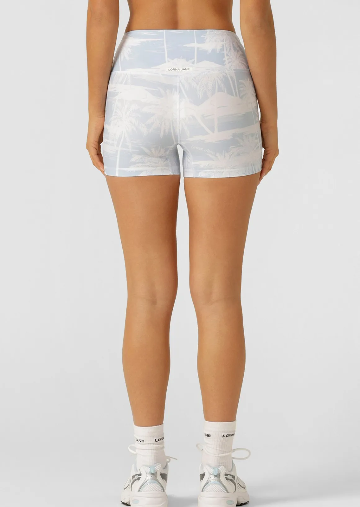 Lorna Jane Aloha 9cm Bike Shorts AlohaBluesPrint Discount
