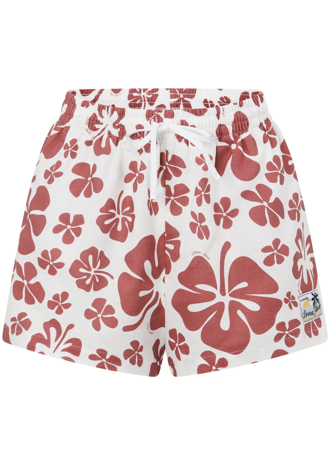 Lorna Jane Aloha Hibiscus Shorts HappyHibiscusPrint