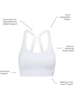 Lorna Jane Amy Maximum Support Sports Bra White Best