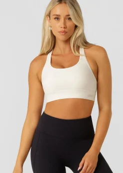 Lorna Jane Amy Maximum Support Sports Bra Cream Discount