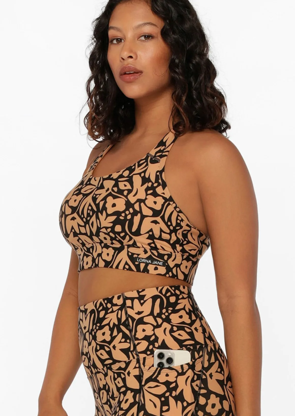 Lorna Jane Amy Maximum Support Sports Bra AbstractFloralPrint