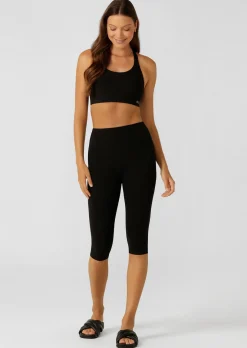 Lorna Jane Amy No Ride Phone Pocket 3/4 Leggings RecycledBlack Online