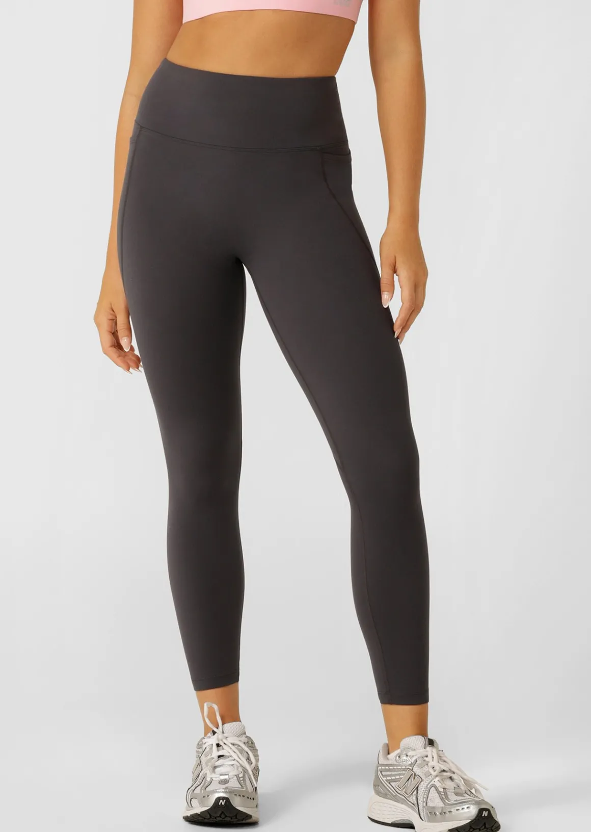 Lorna Jane Amy No Ride Phone Pocket Ankle Biter Tech Leggings DarkTitanium Sale