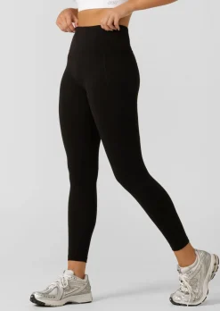 Lorna Jane Amy No Ride Phone Pocket Ankle Biter Tech Leggings Black Hot