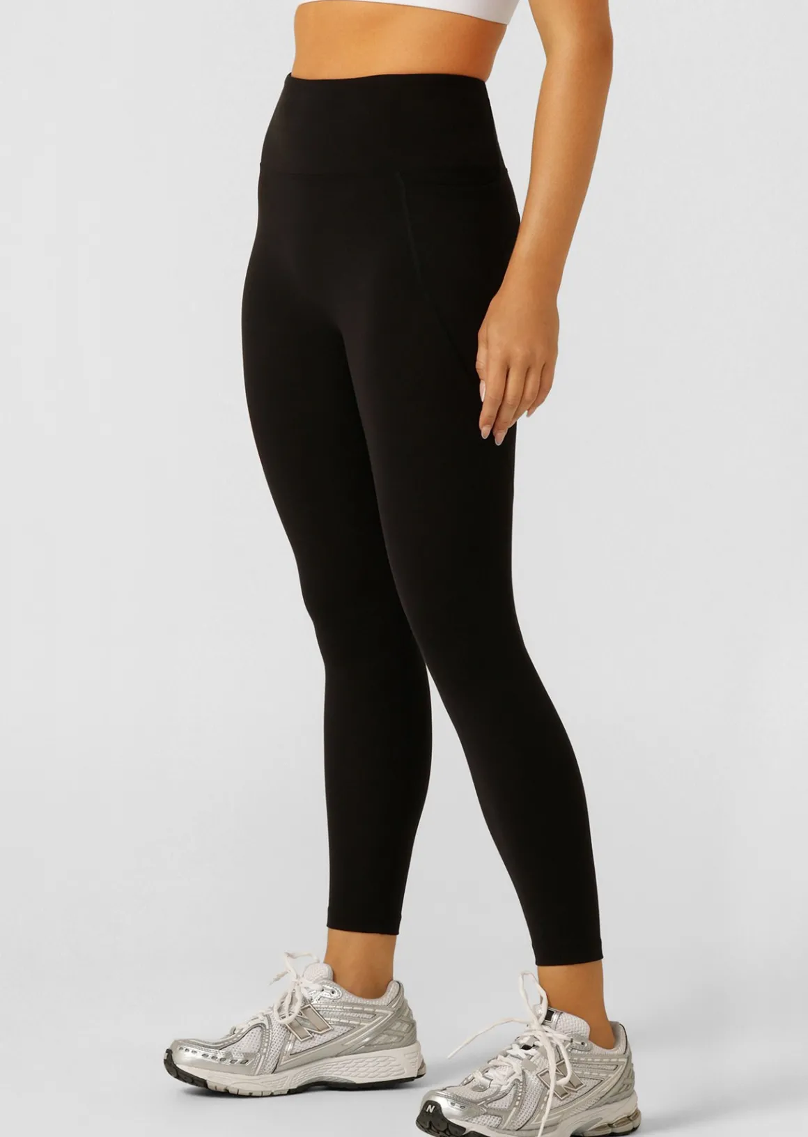 Lorna Jane Amy No Ride Phone Pocket Ankle Biter Leggings RecycledBlack