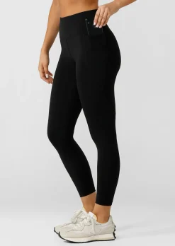 Lorna Jane Amy Phone Pocket Ankle Biter Tech Leggings Black Hot