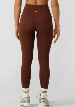 Lorna Jane Amy Phone Pocket Ankle Biter Tech Leggings Truffle New