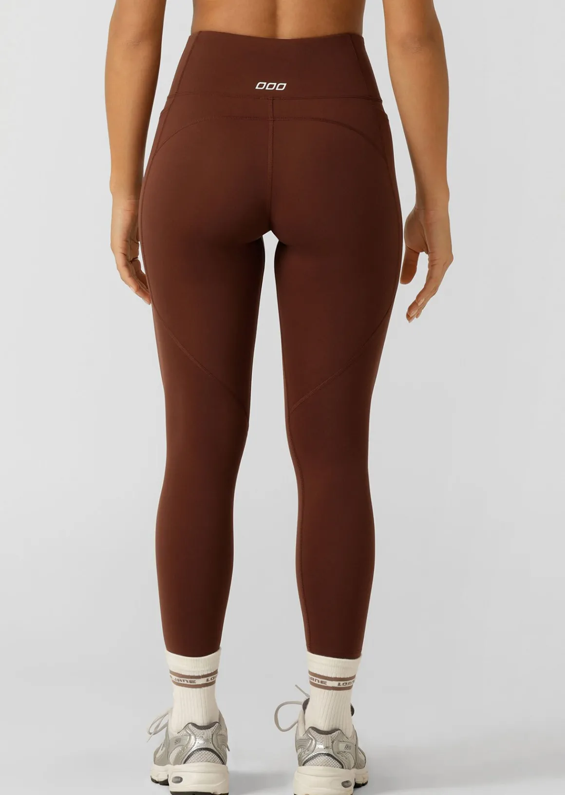 Lorna Jane Amy Phone Pocket Ankle Biter Tech Leggings Truffle New