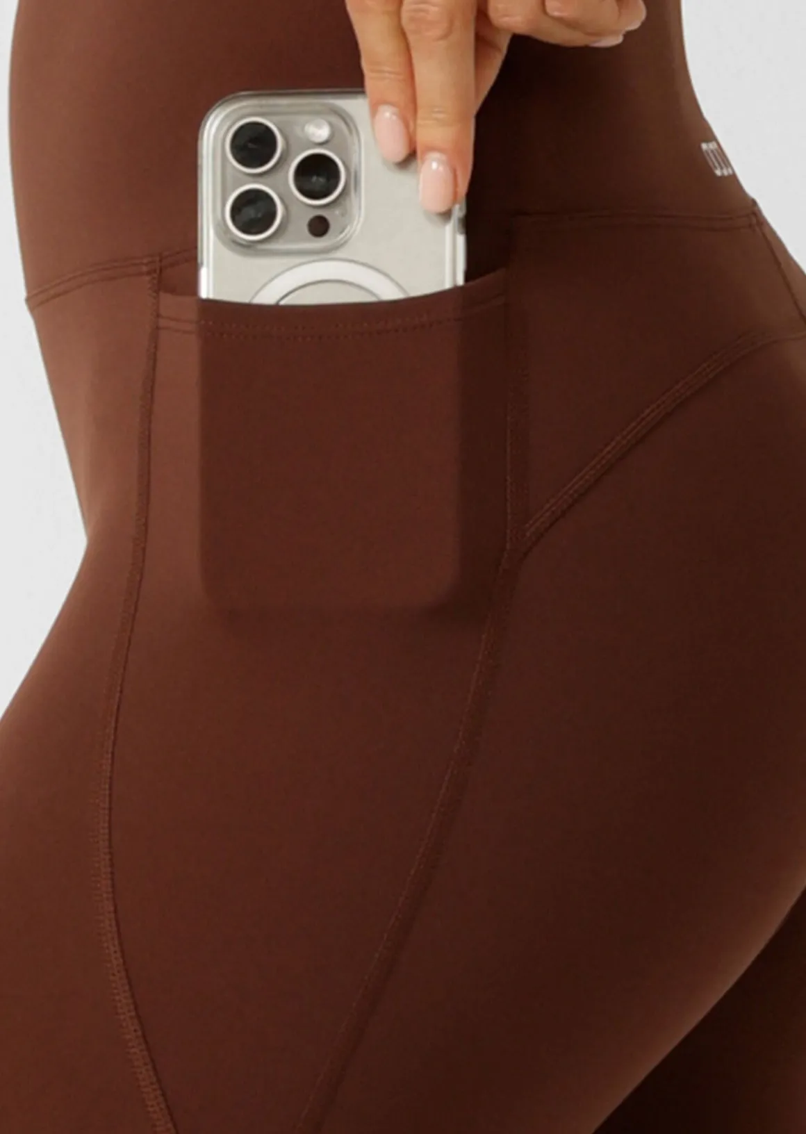 Lorna Jane Amy Phone Pocket Ankle Biter Tech Leggings Truffle New