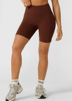 Lorna Jane Amy Phone Pocket Tech Bike Short Truffle Hot