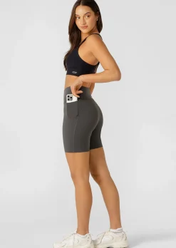 Lorna Jane Amy Phone Pocket Tech Bike Short Titanium Outlet