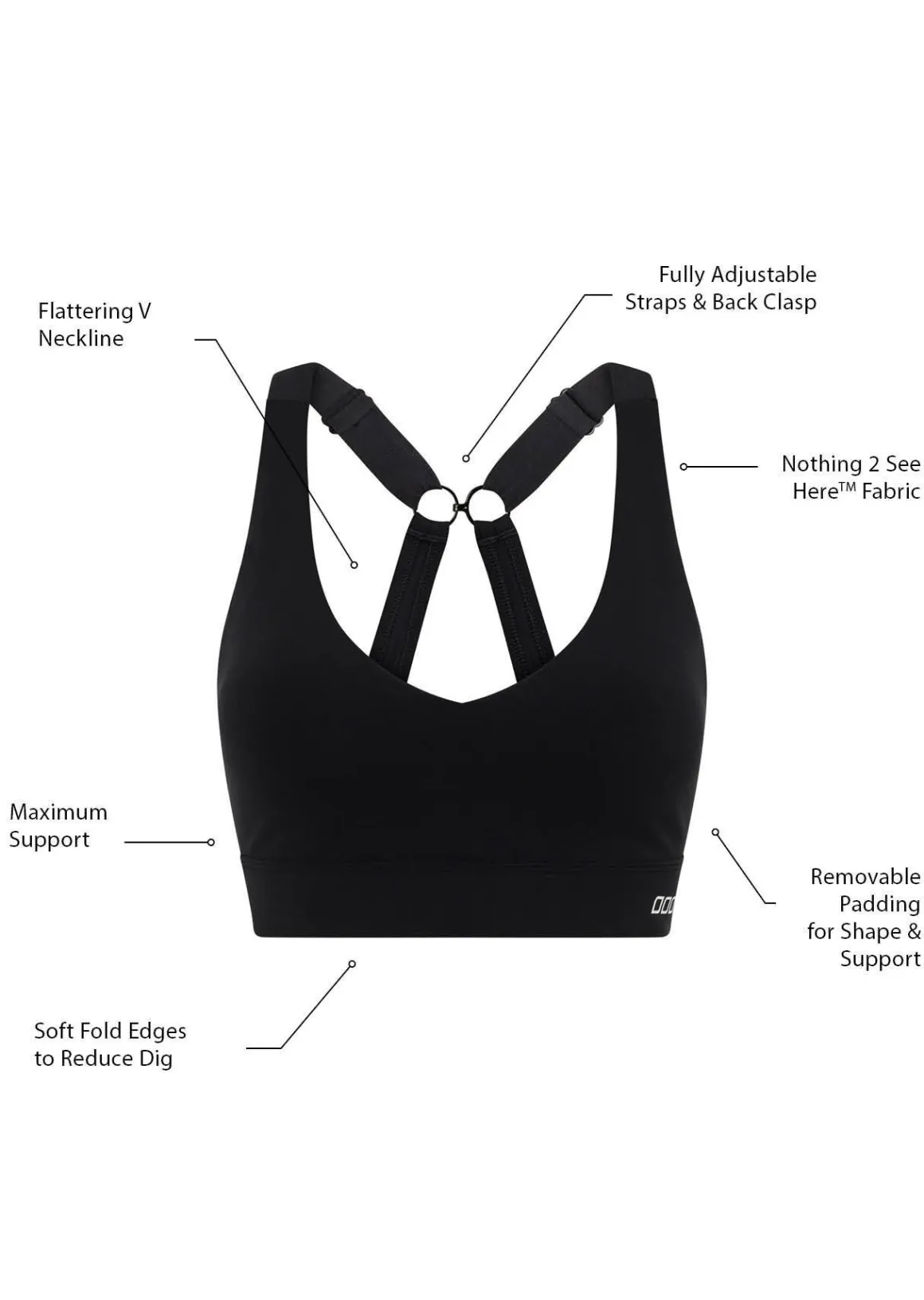 Lorna Jane Amy Sports Bra Black Outlet