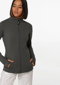 Lorna Jane Amy Thermal Active Zip Through Jacket Titanium Best