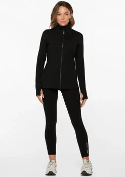 Lorna Jane Amy Thermal Active Zip Through Jacket Black Hot