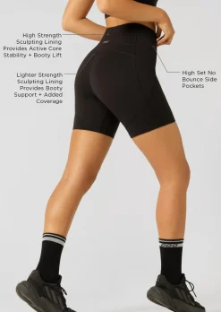 Lorna Jane Booty Lift And Support 16cm Bike Short Black Online
