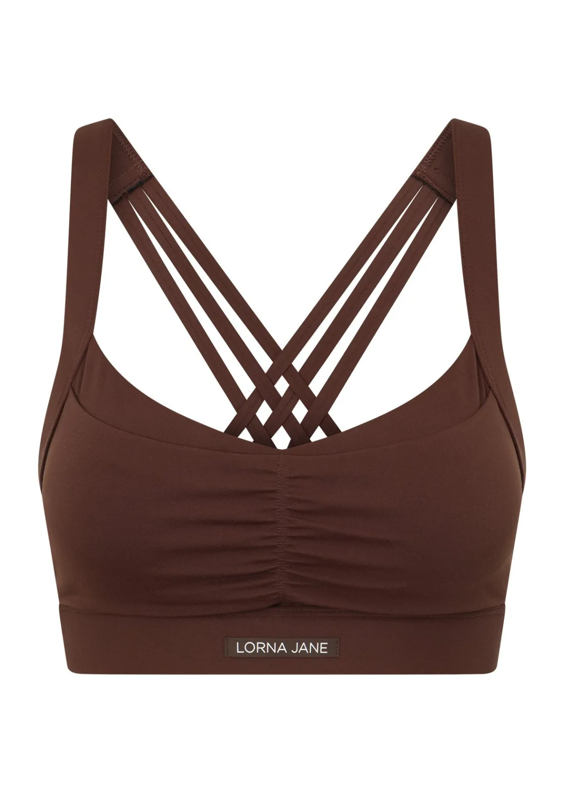 Lorna Jane Bring It All Pocket Sports Bra Espresso New