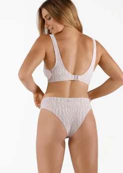 Lorna Jane California Safari Recycled Swim Brief NeutralSafariPrint