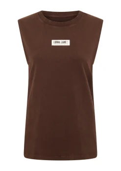 Lorna Jane Conquer Washed Muscle Tank WashedEspresso Online