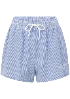 Lorna Jane Country Club Seersucker Shorts BlueStripe Hot