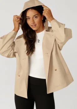 Lorna Jane Cropped Sports Trench Tan Clearance