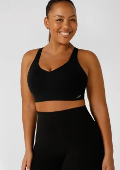 Lorna Jane Curve Control Moulded Sports Bra Black Outlet