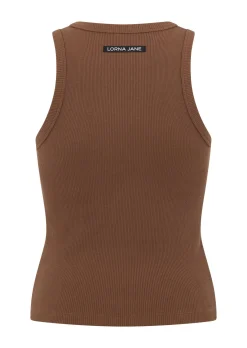 Lorna Jane Daily Rib Tank Chocolate