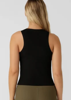 Lorna Jane Dynamic Active Rib Tank Black Clearance