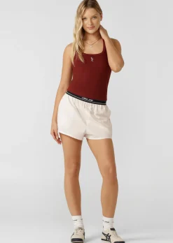 Lorna Jane Effortless Boxer Shorts RedStripe Best