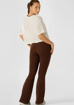 Lorna Jane Effortless Phone Pocket Flared Leggings Espresso Online