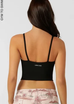 Lorna Jane Elemental Rib Tank Bra Combo Black Online
