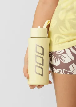 Lorna Jane Essential Insulated Water Bottle LemonCream Outlet