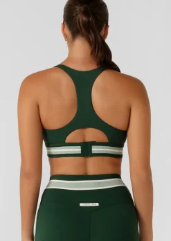 Lorna Jane Freshman Sports Bra DarkGreen New