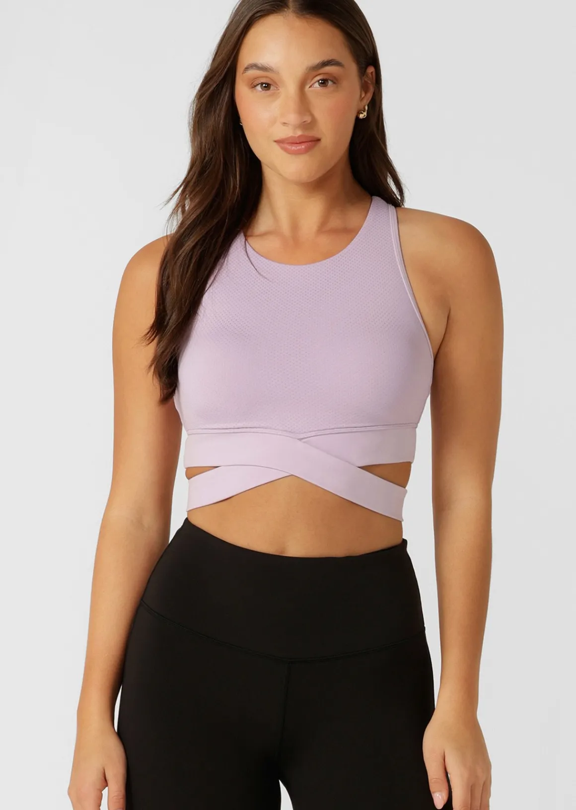 Lorna Jane Get Fit Sports Bra LightLavender Discount