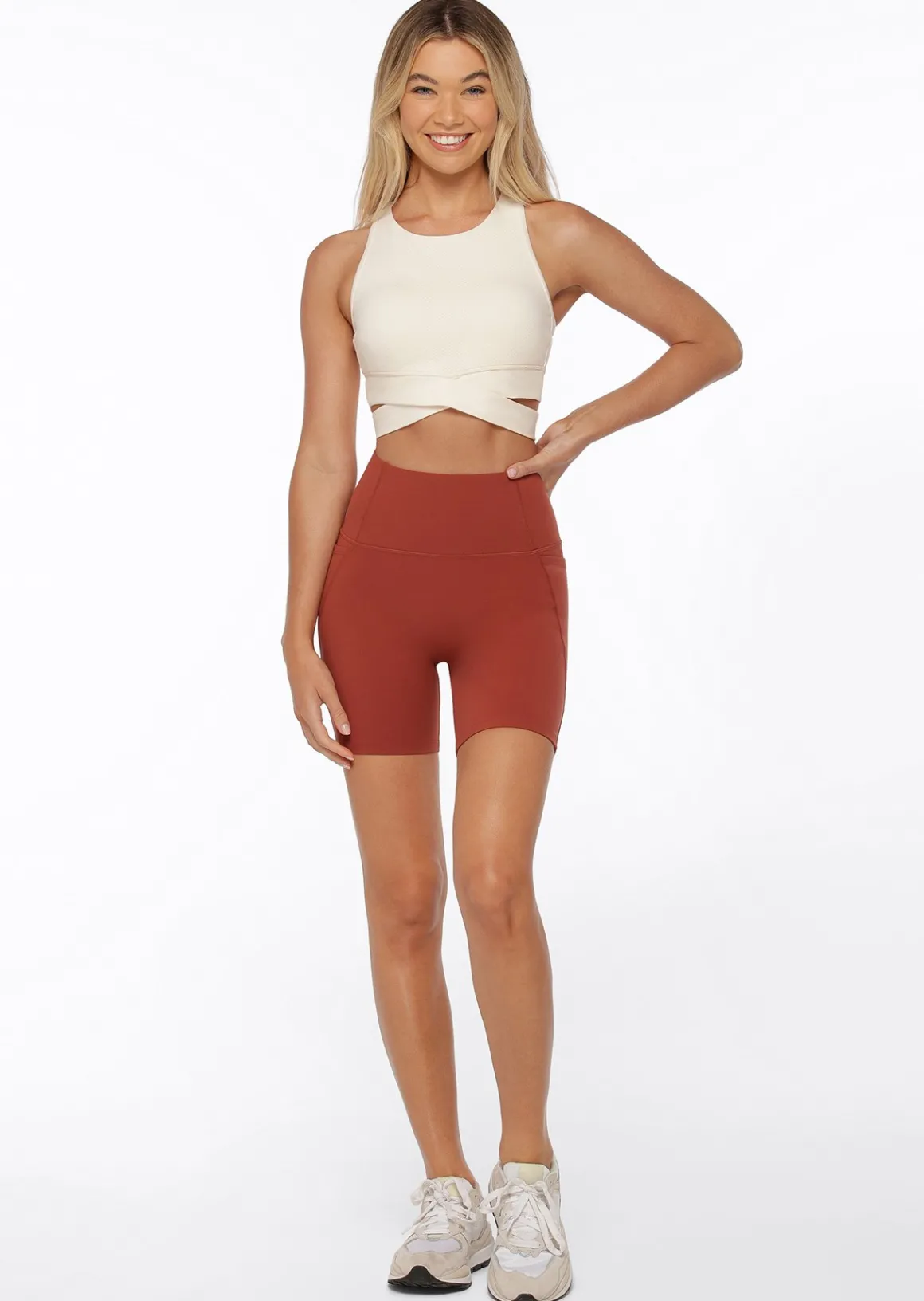 Lorna Jane Get Fit Sports Bra Cream Online