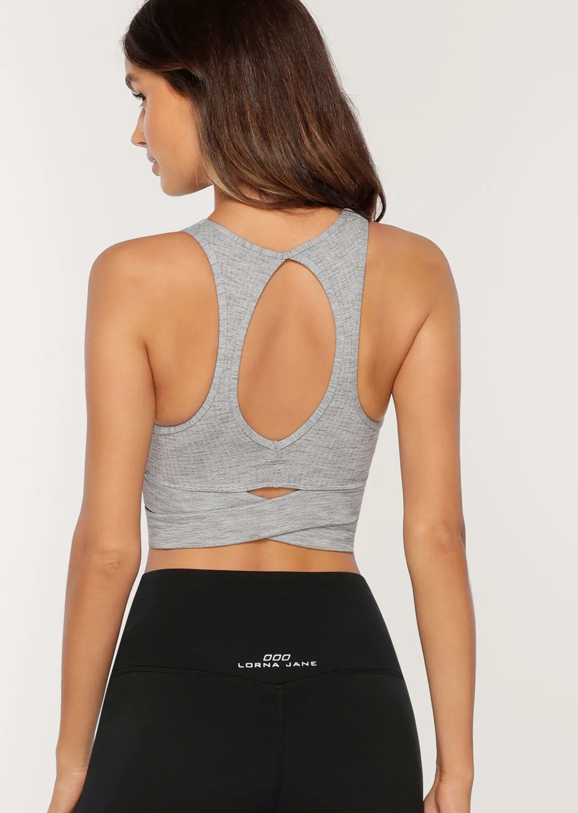 Lorna Jane Get Fit Sports Bra GreyMarlStripe Hot