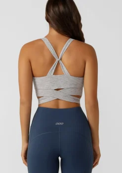 Lorna Jane Get Fit Sports Bra 2.0 GreyMarlStripe New
