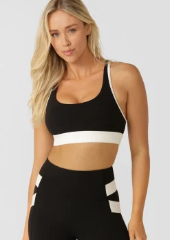 Lorna Jane Grande Rib Max Support Sports Bra Black Hot