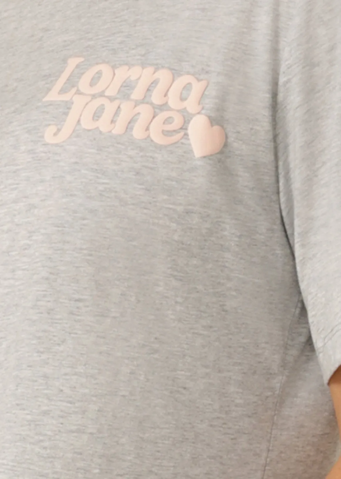 Lorna Jane Heartbeat Relaxed T-shirt GreyMarl