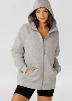 Lorna Jane Heritage Spacer Hoodie GreyMarl Hot