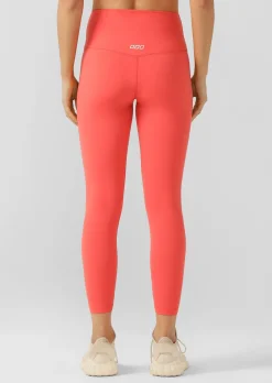 Lorna Jane Hi-Fold Lotus Ankle Biter Leggings Strawberry Best