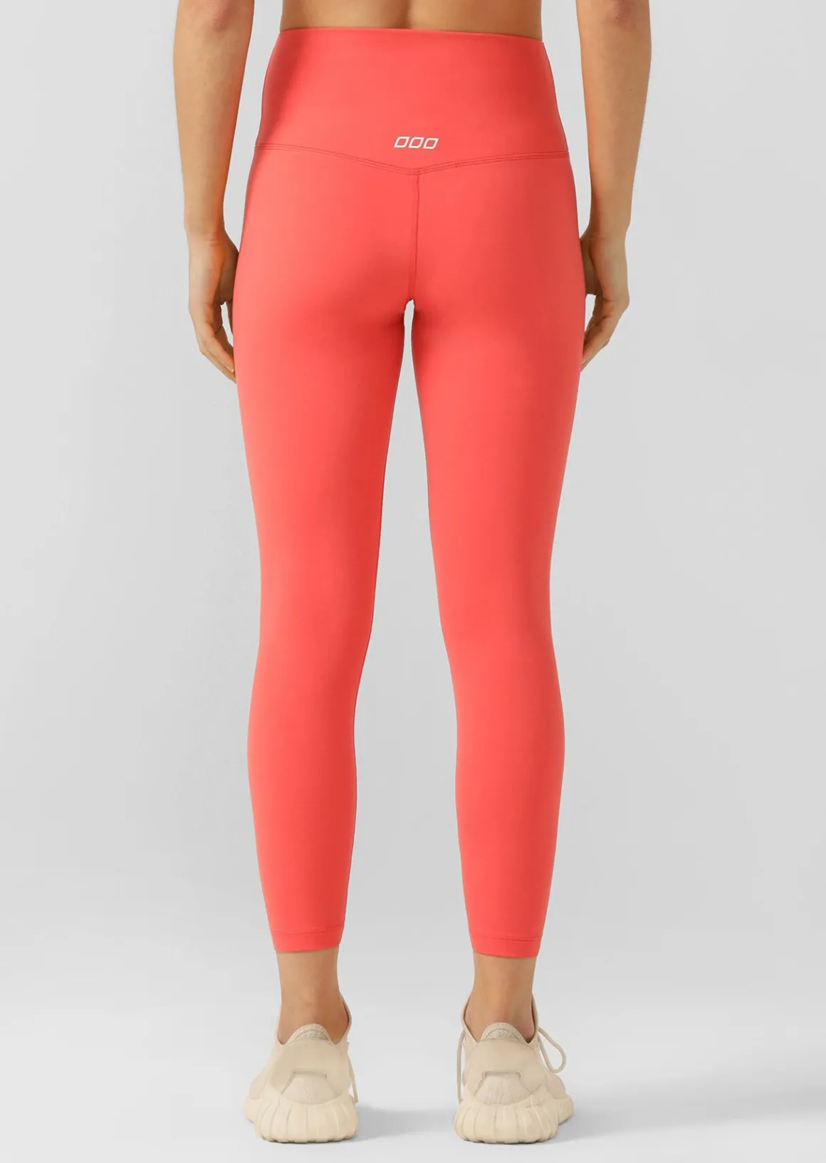 Lorna Jane Hi-Fold Lotus Ankle Biter Leggings Strawberry Best