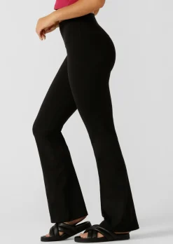 Lorna Jane Hi-Fold Lotus Bootleg Pant Black Clearance