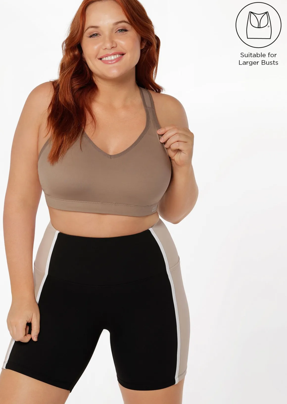 Lorna Jane Hold And Mould Sports Bra Bone New